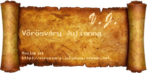 Vörösváry Julianna névjegykártya