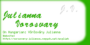 julianna vorosvary business card