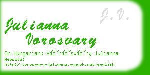julianna vorosvary business card